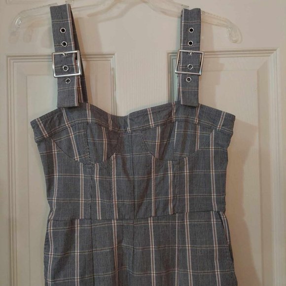 WEWOREWHAT Corset Plaid Overalls-M - Picture 1 of 7